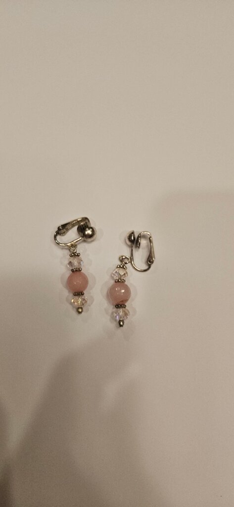 Elegant Pink Beaded Earrings