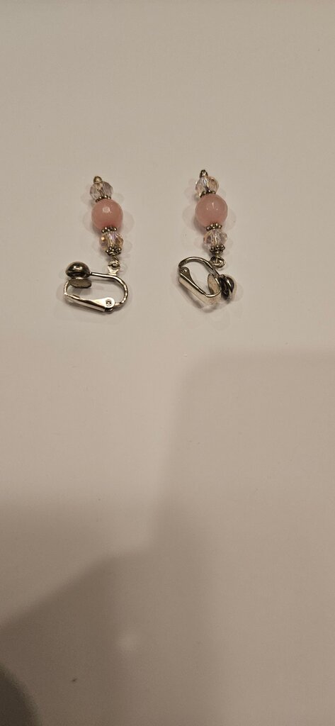 Elegant Pink Beaded Earrings