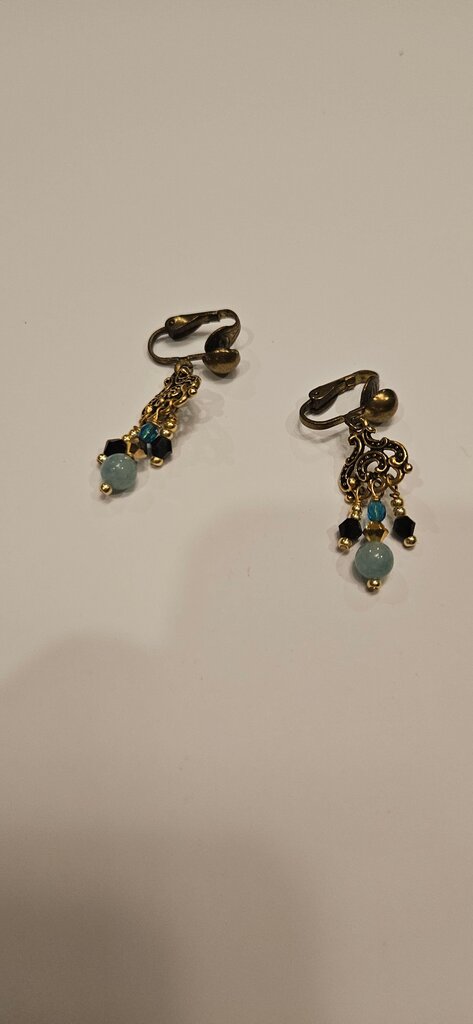 Vintage Beaded Dangle Earrings