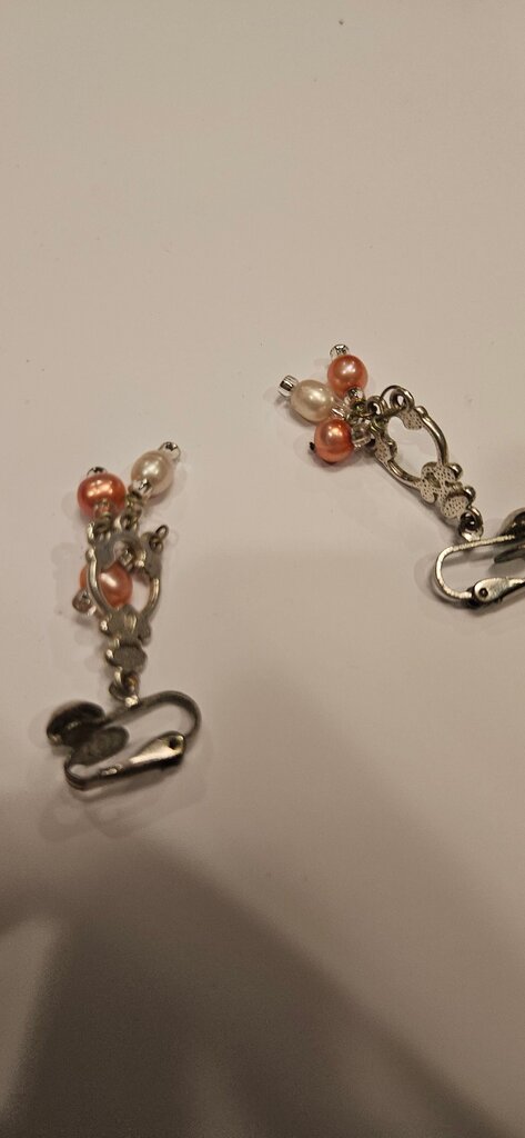 Silver and Pearl Drop Earrings