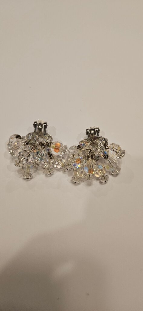 Vintage Crystal Clip-On Earrings