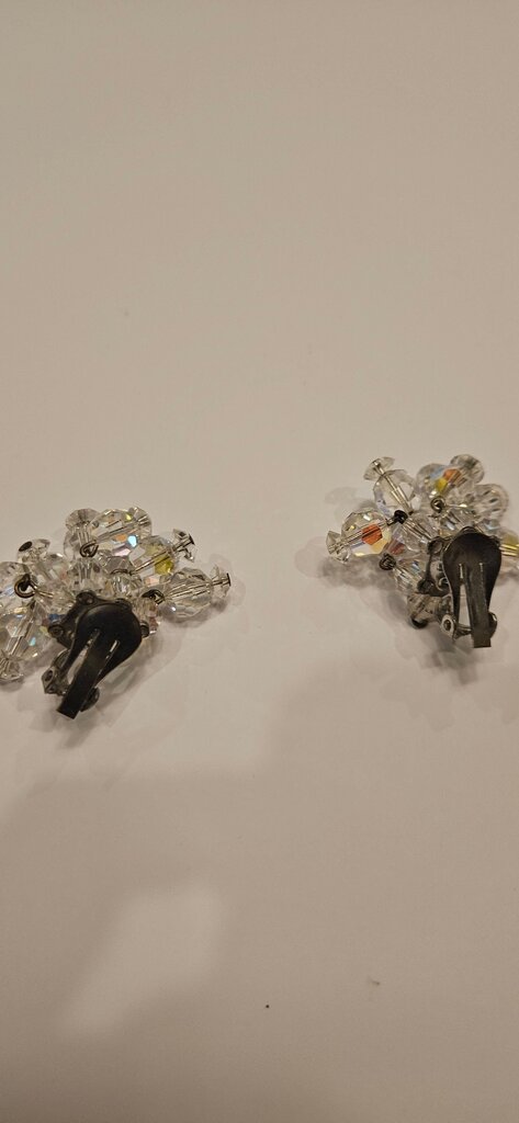 Vintage Crystal Clip-On Earrings