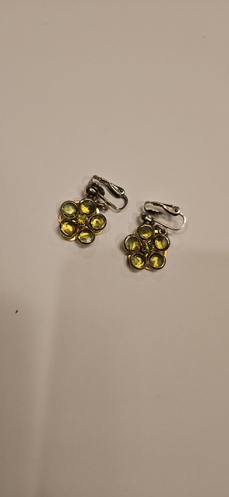 Vintage Flower Design Clip-on Earrings
