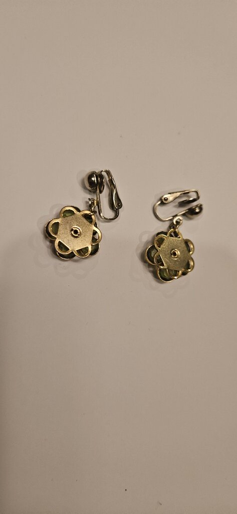 Vintage Flower Design Clip-on Earrings