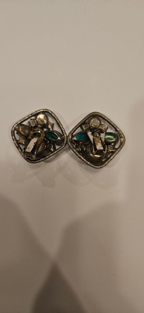 Colorful Vintage Clip-On Earrings