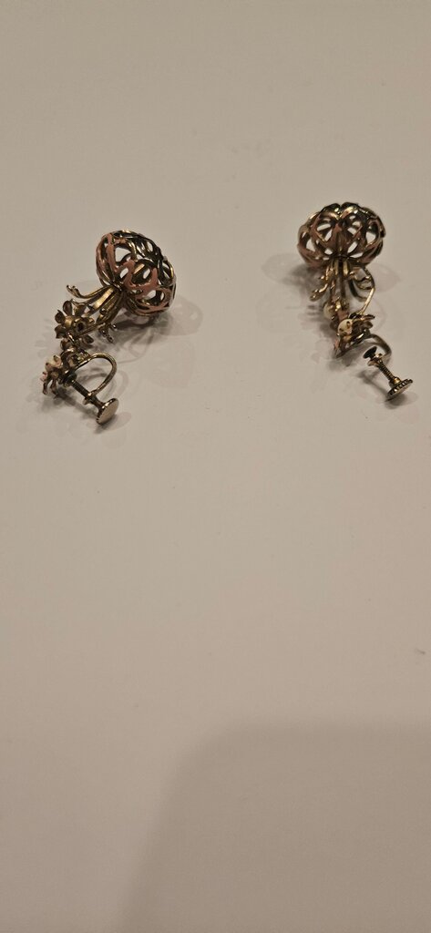 Vintage Floral Clip-On Earrings