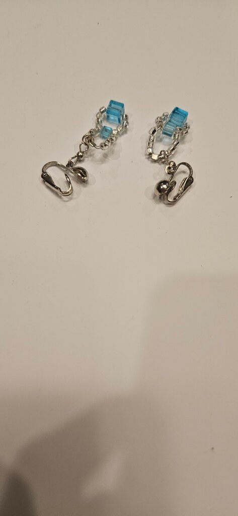 Blue Beaded Earrings