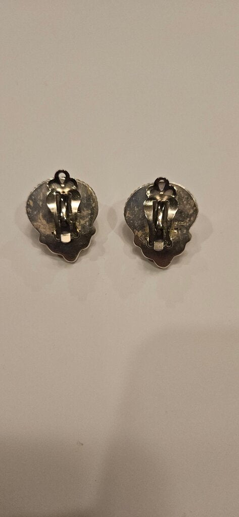 Vintage Red Clip-On Earrings