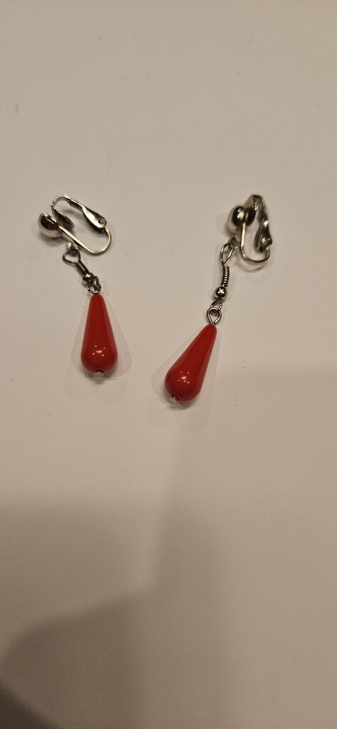 Red Teardrop Earrings