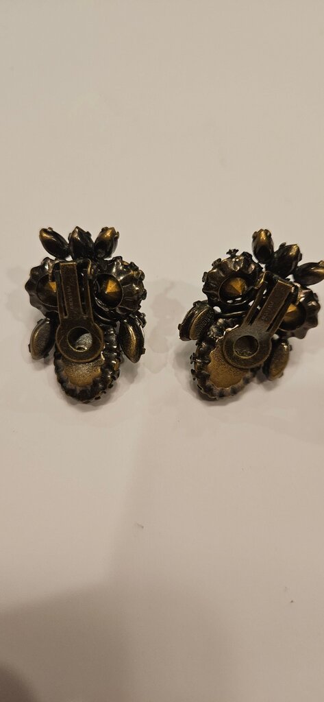 Vintage Floral Clip-On Earrings