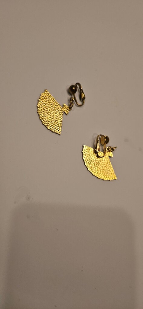 Vintage Fan-Shaped Earrings