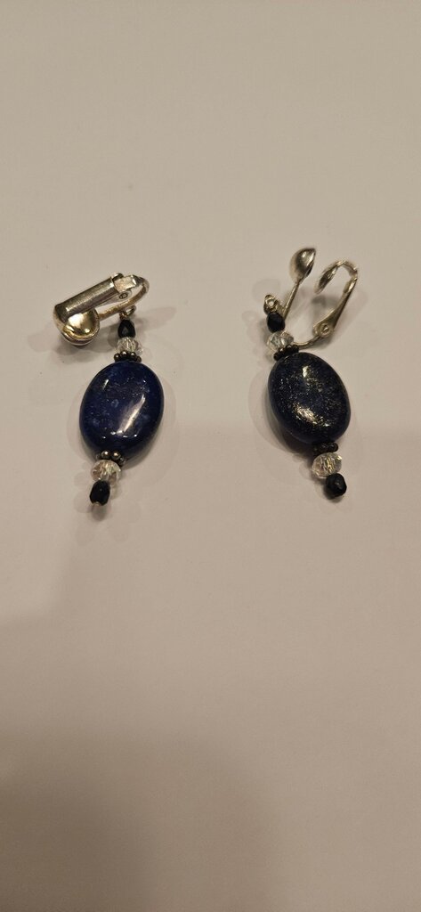 Lapis Lazuli and Silver Earrings