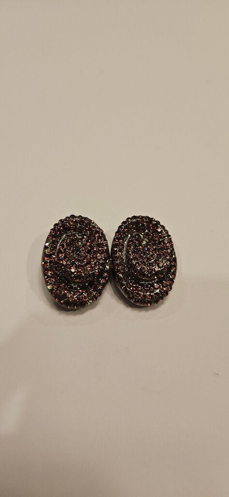 Vintage Glittery Clip-On Earrings