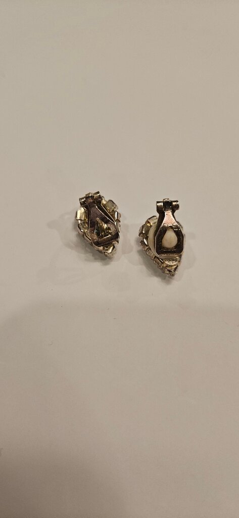 Vintage Rhinestone Clip-On Earrings
