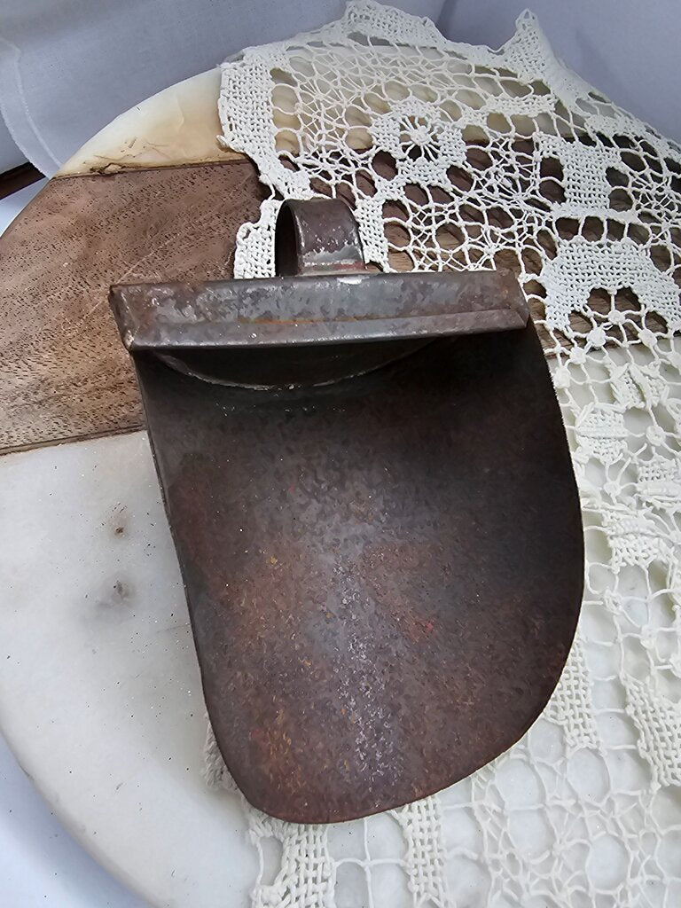 Vintage 19th Century Spice/Flour Scoop Tin Farmhouse Metal Scoop