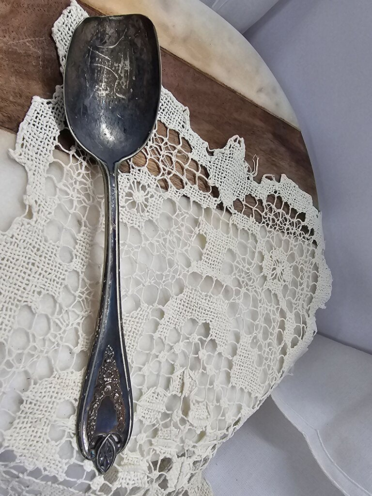 Vintage Silver Plated Serving Spoon