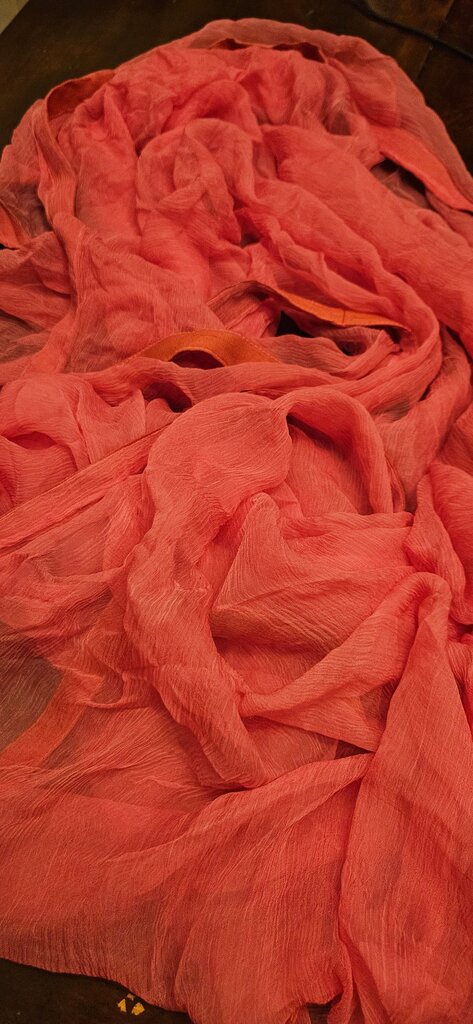 Coral Sheer Scarf