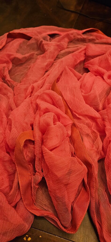 Coral Sheer Scarf