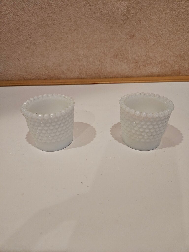 Vintage Milk Glass Candle Holders