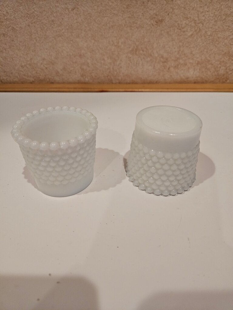 Vintage Milk Glass Candle Holders