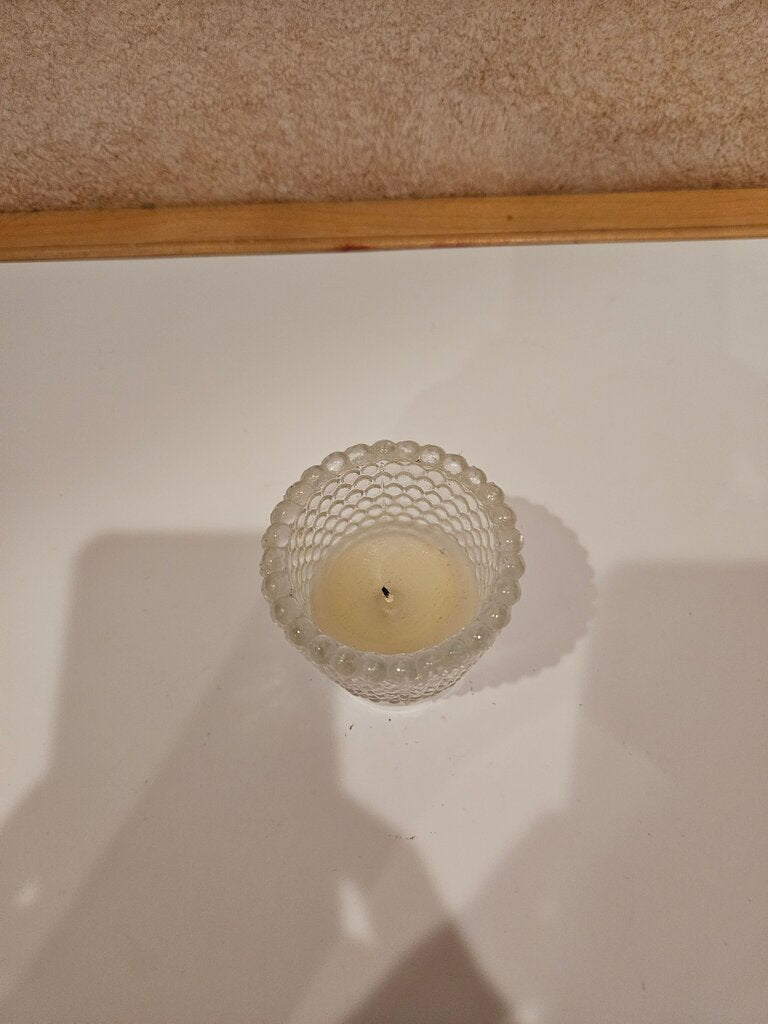 Vintage Clear Hobnail Tea Light Glass Votive Candle Holder