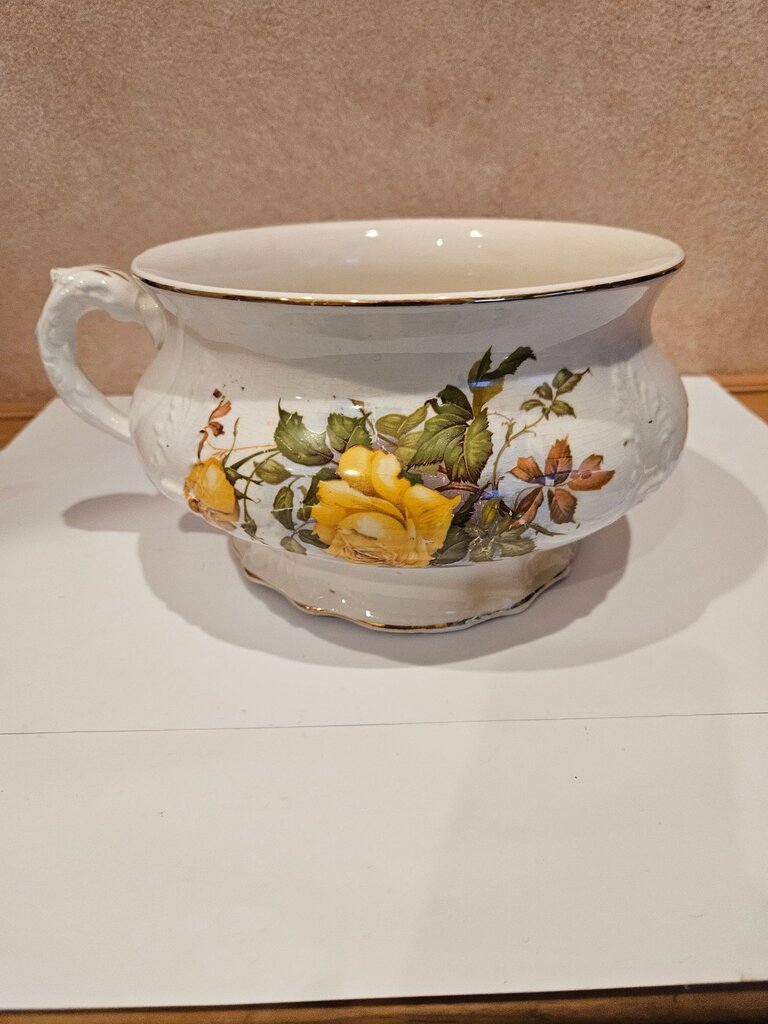 Floral Design Semi-Porcelain Cup