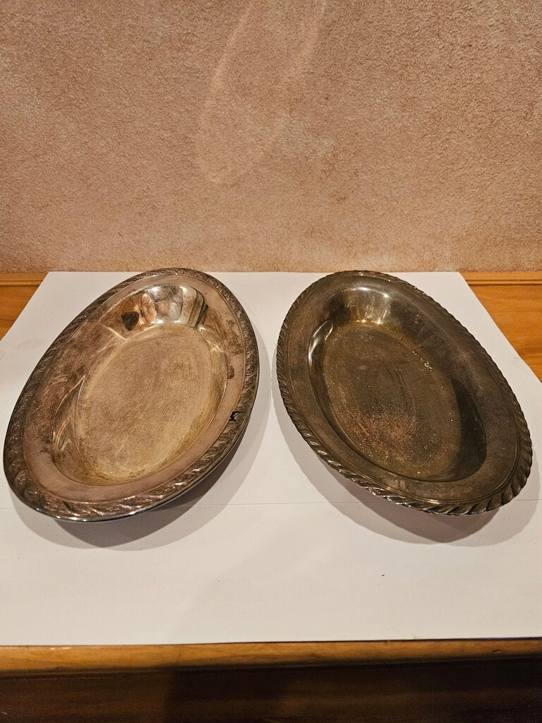 Vintage Silver Plated Serving Bowls