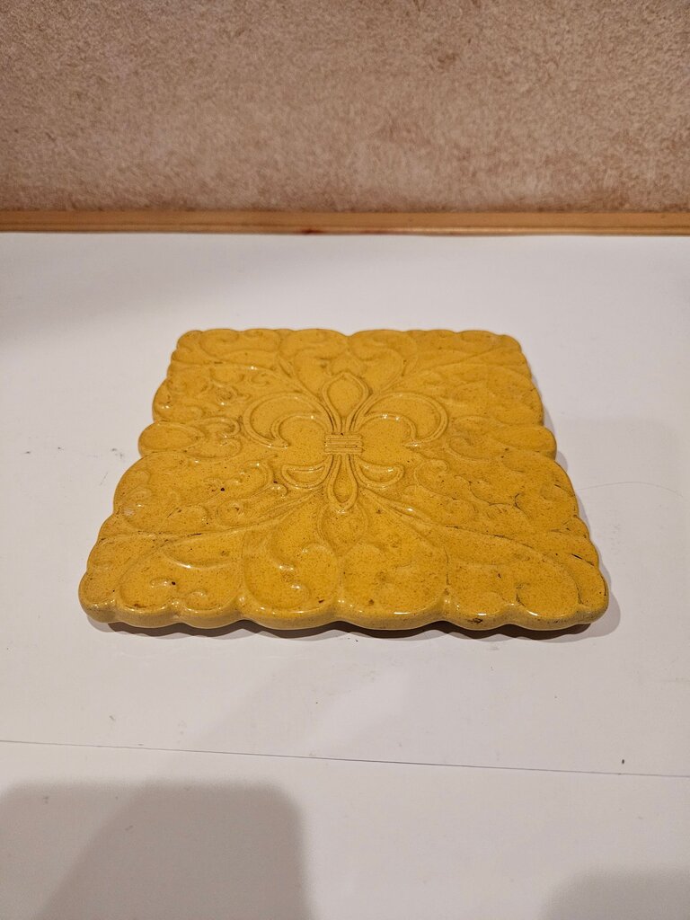 Frankoma Pottery Yellow Decorative Tile