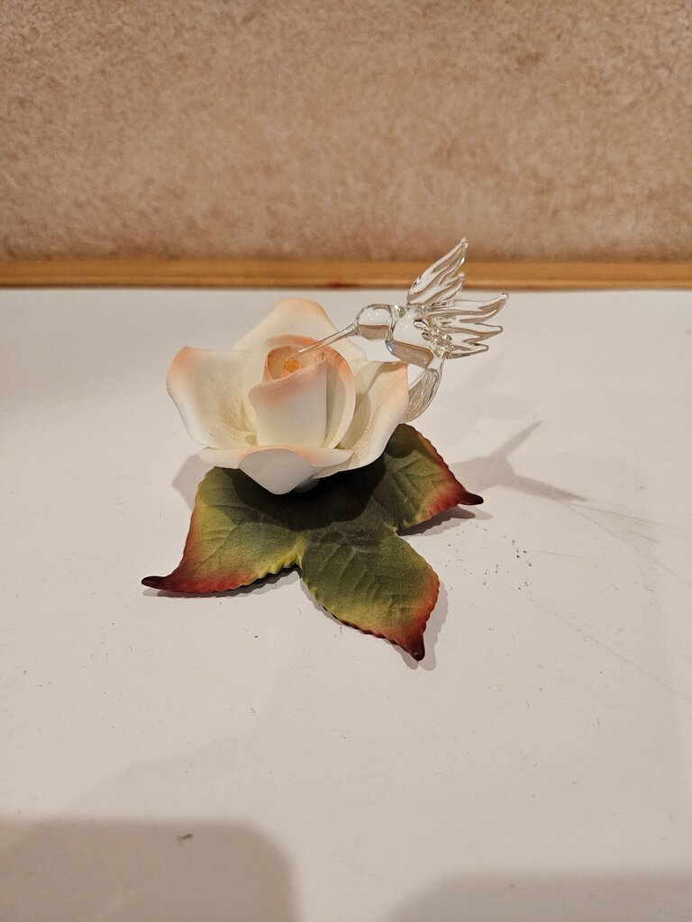 Hummingbird Flower Figurine