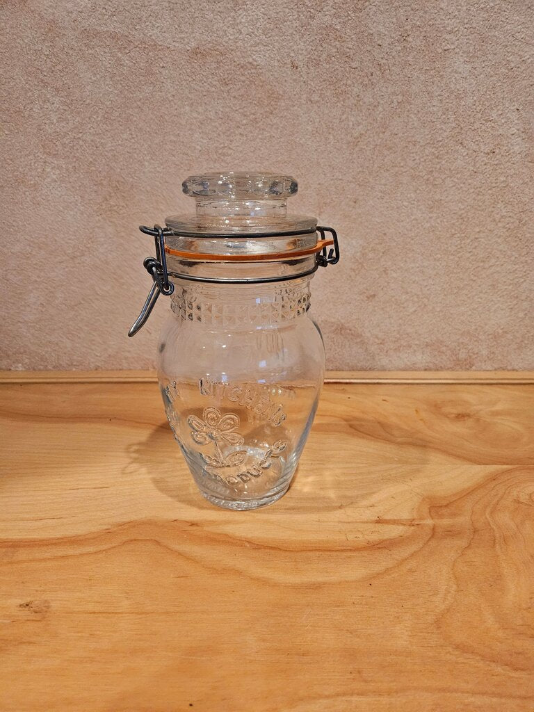 Glass Storage Jar with Clamp Lid