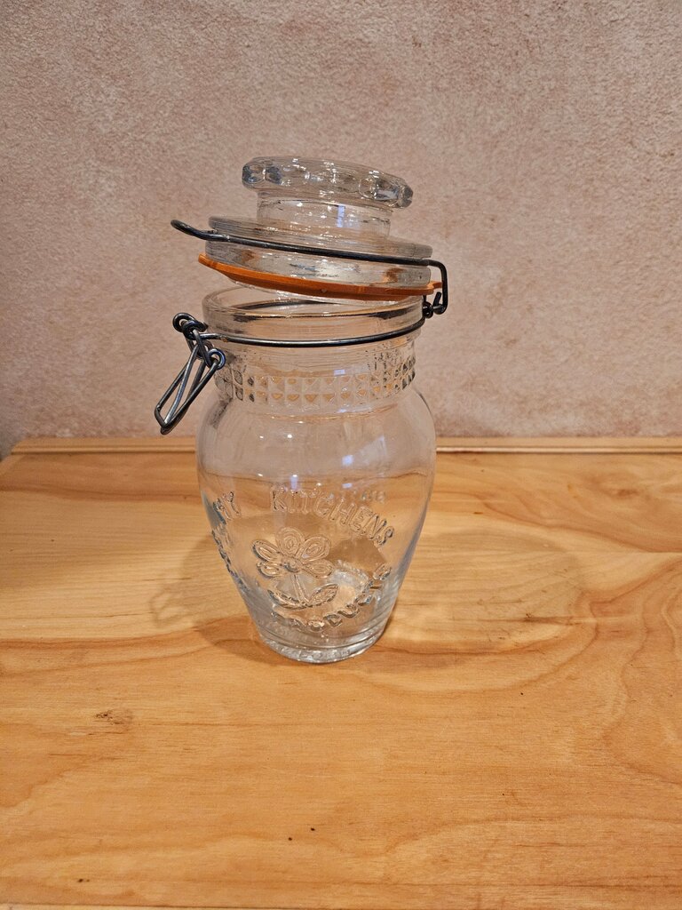 Glass Storage Jar with Clamp Lid