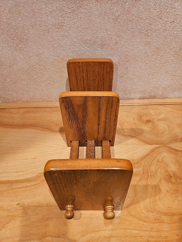 Vintage Real Wood Sliding, Adjustable cd/Book Rack