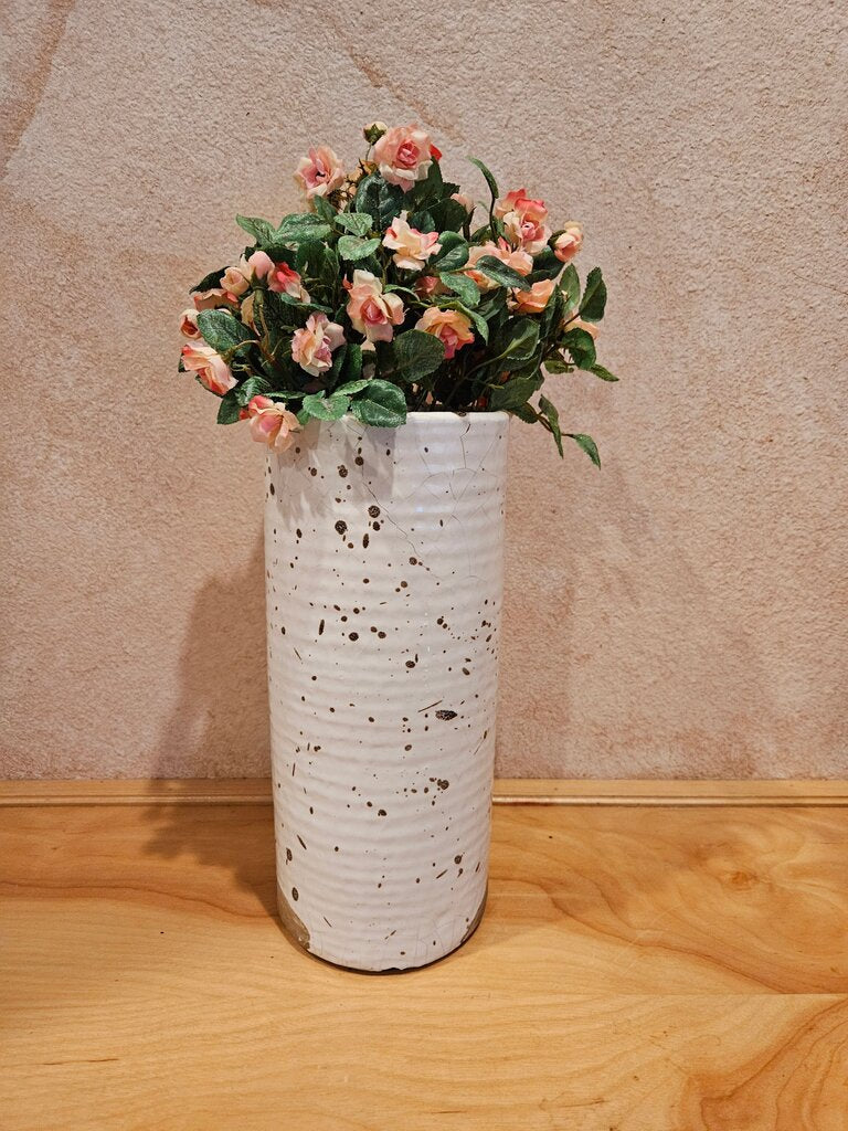 White Ceramic Vase/utensil holder