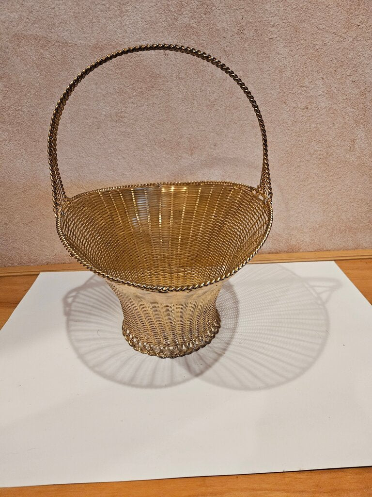 Vintage Gold Wire Basket Flower girl