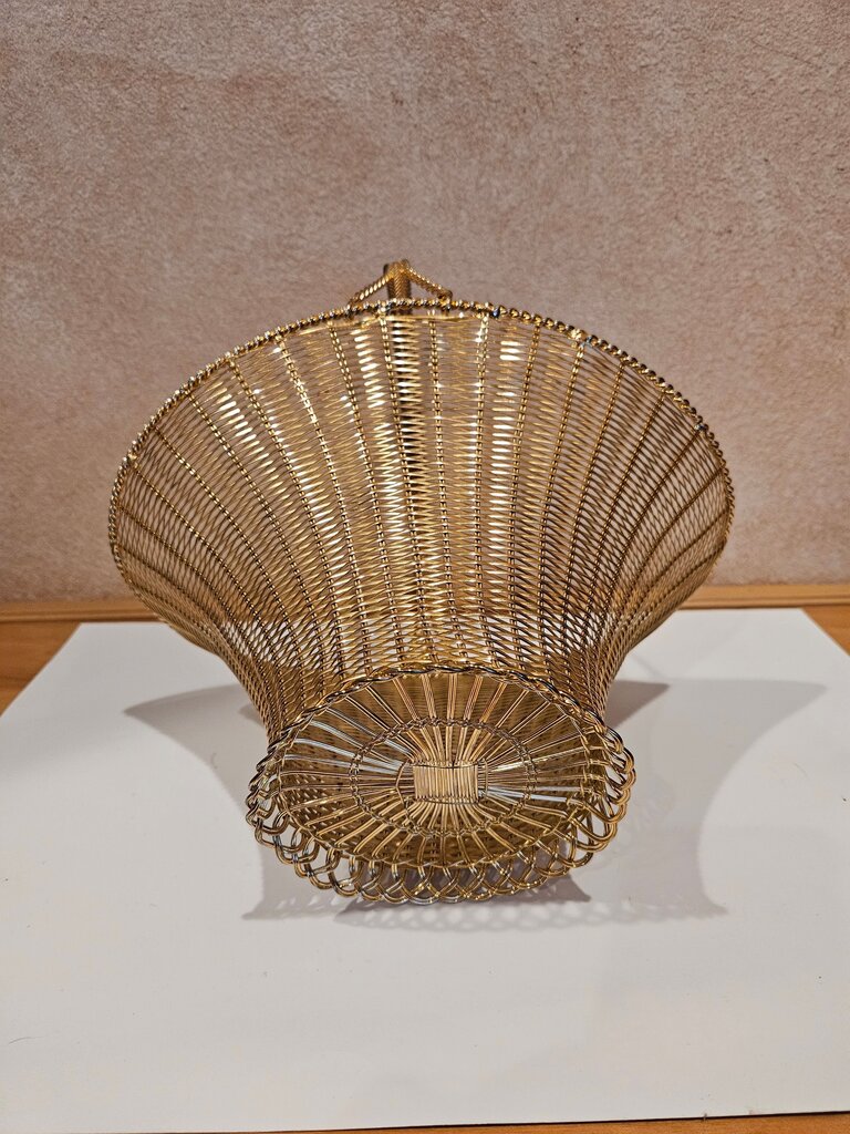 Vintage Gold Wire Basket Flower girl