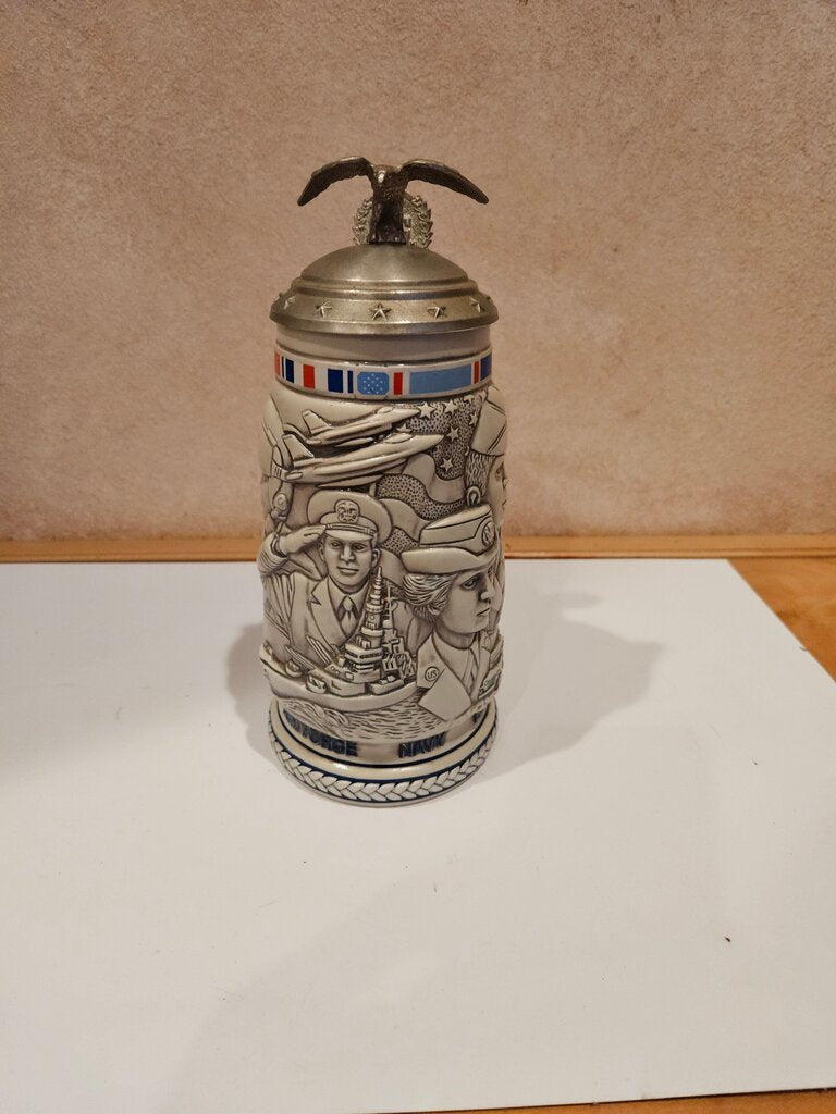 1990 Avon Tribute to the American Armed Forces Stein