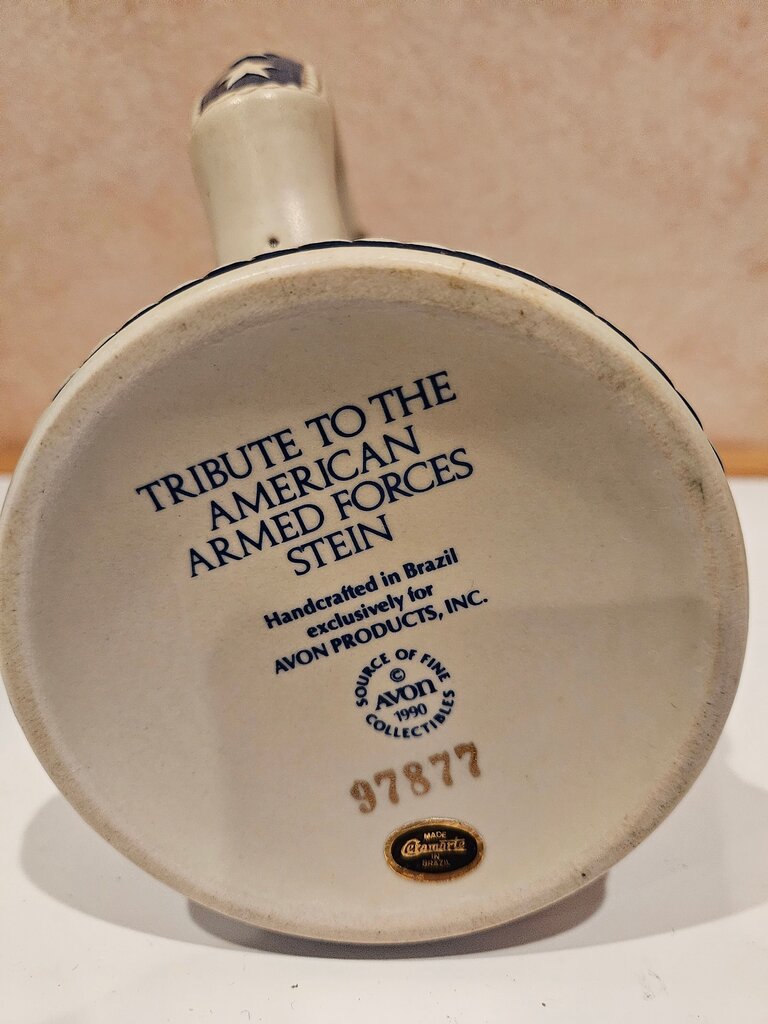 1990 Avon Tribute to the American Armed Forces Stein