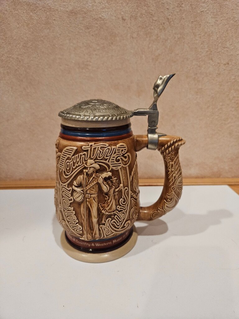 Vintage Avon 1994 Beer Stein/ Country & Western Music Stein/ Barware