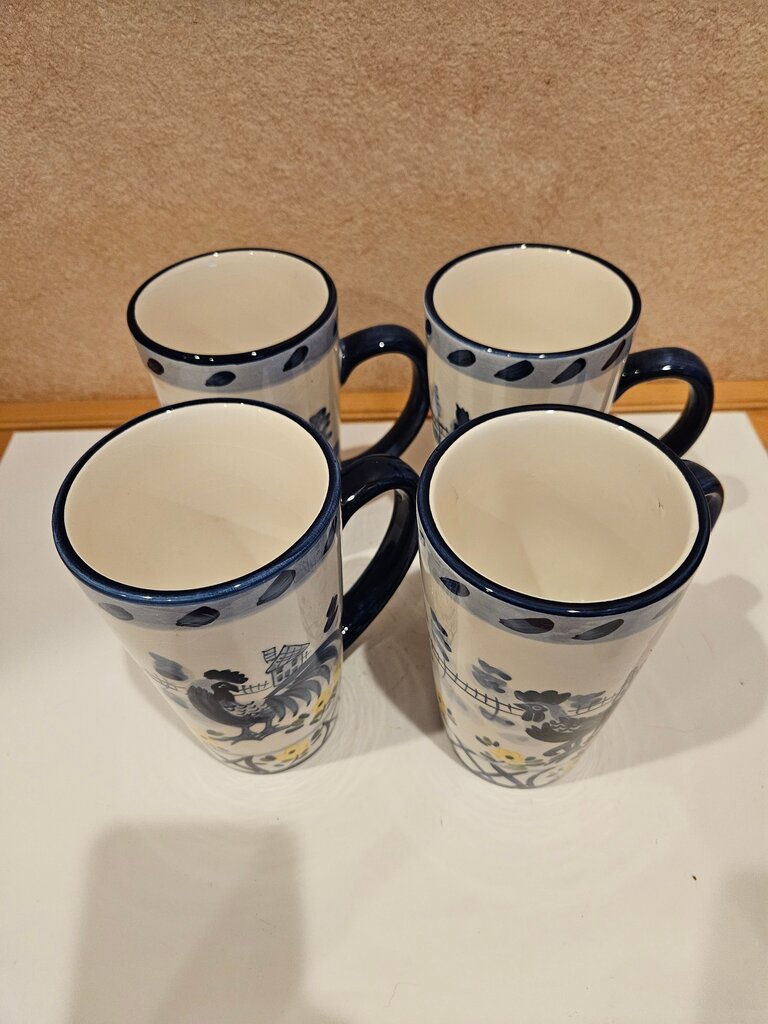 Bella Casa™ Blue and Yellow Floral Mugs