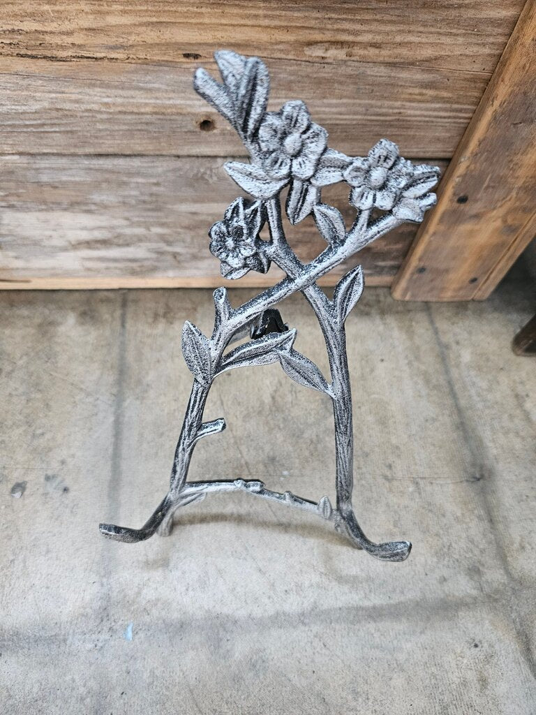 Vintage Floral Metal Display/picture Stand