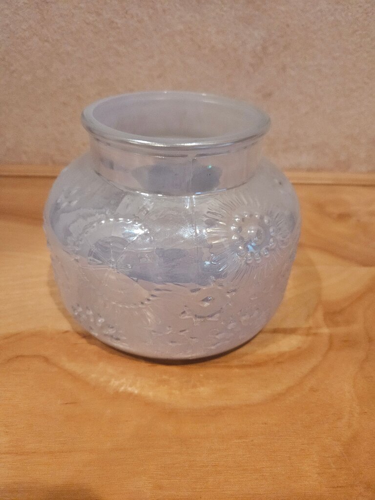 Iridescent lavender Decorative Glass Jar