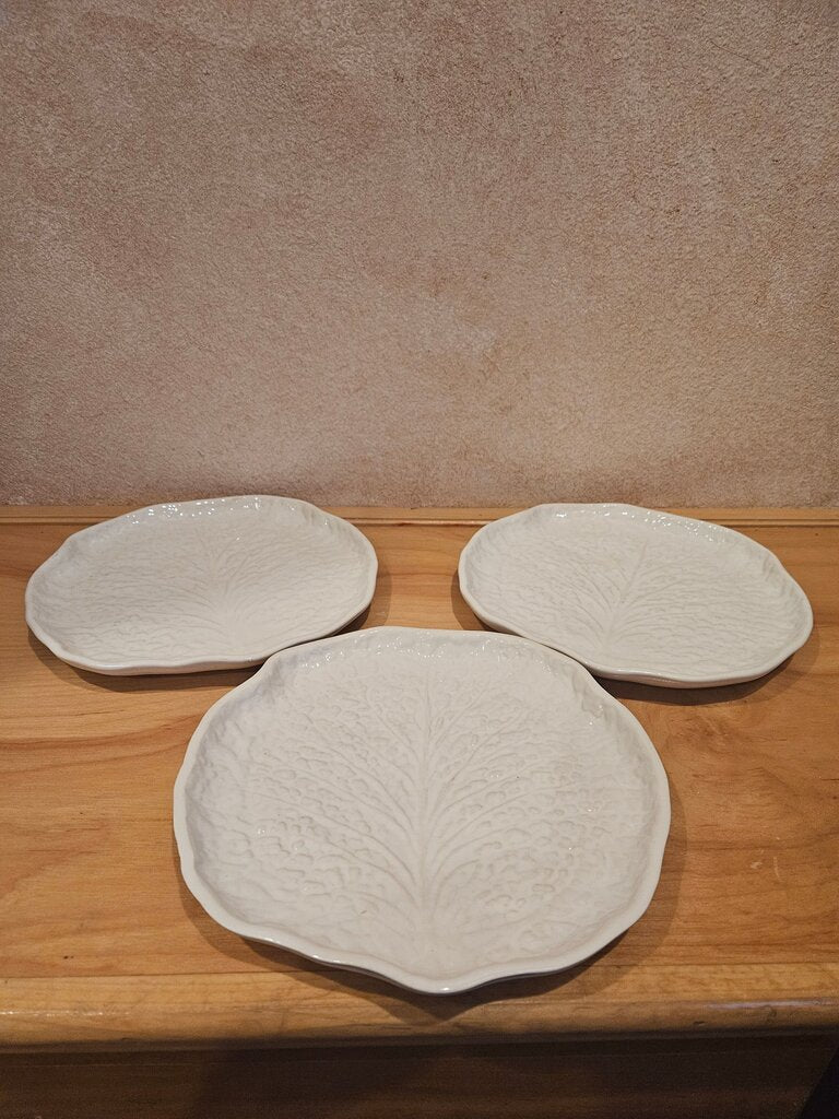 Set of Three Shino Konoha shaped Decorative Leaf Plates