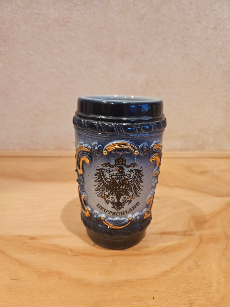 German Beer Stein with Eagle Design Deutschland, King. Collectible stein type cup.