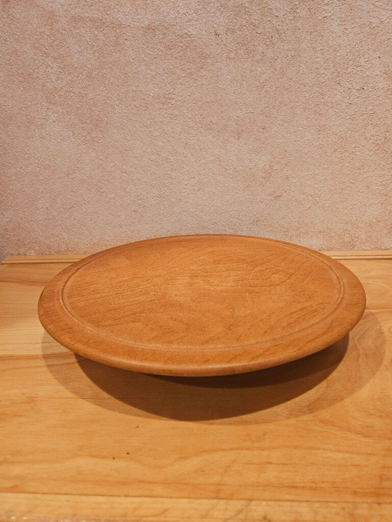 Vintage Faux Wood lazy suzan turn table Serving Plate