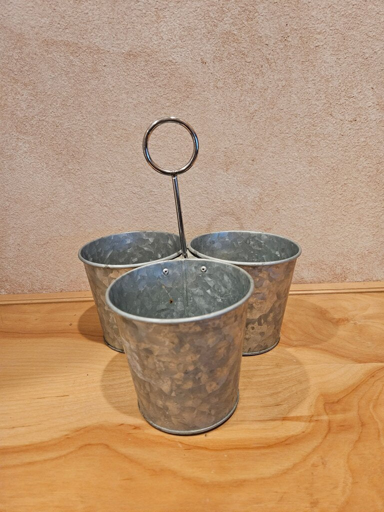 Utensil Holder Silverware Organizer Caddy Cutlery Holder Galvanized MetalGalvanized Metal Planter Pots