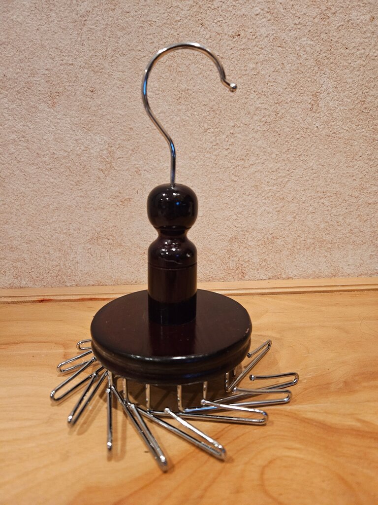 Tie Organizer/ Holder with Wooden Top