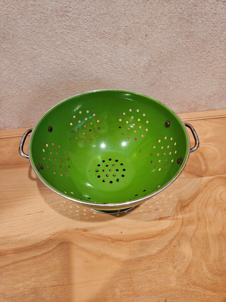 Vintage Green Colander