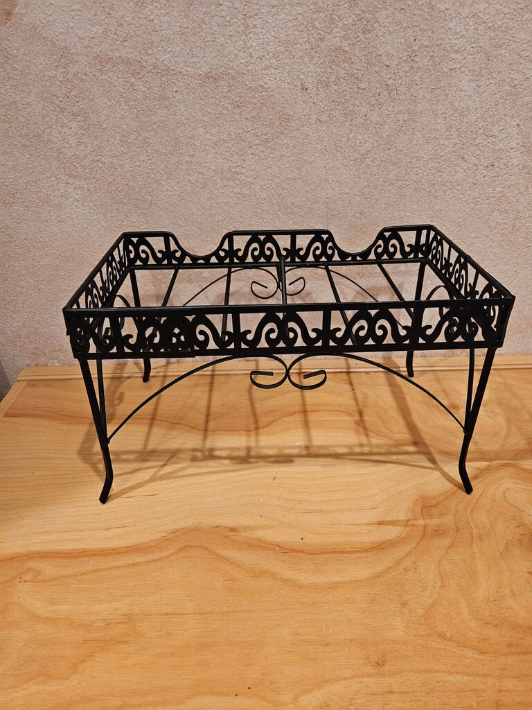 Black Decorative Metal Stand to hold basket/riser decor
