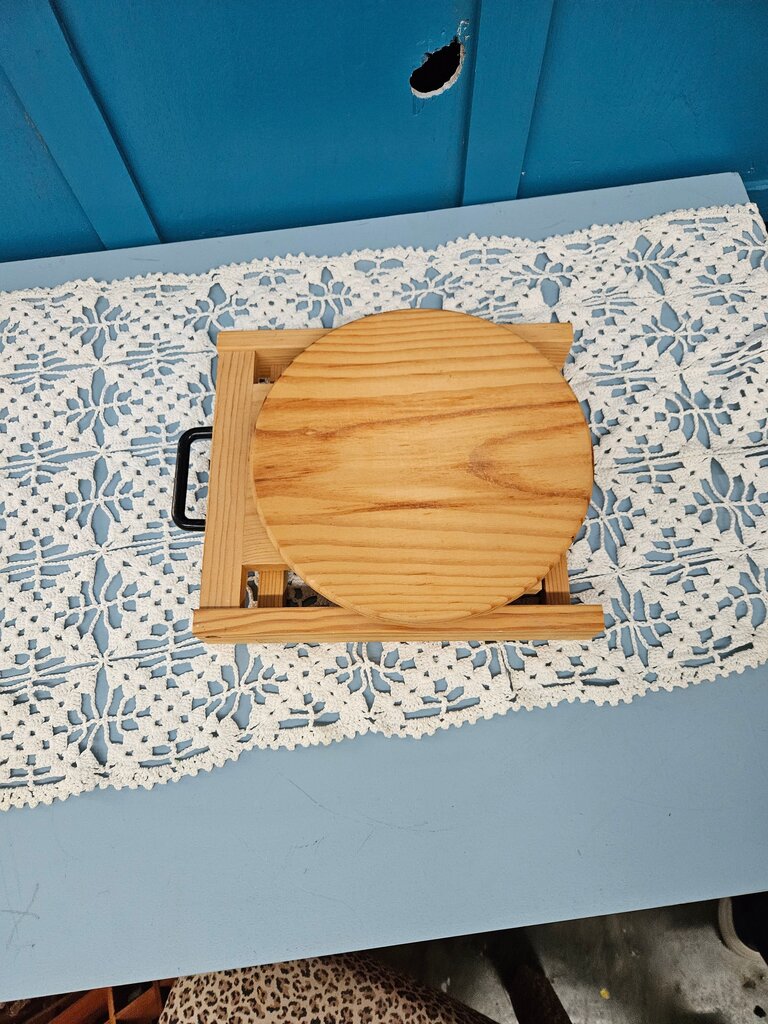 Wooden Serving Tray with Round Lid