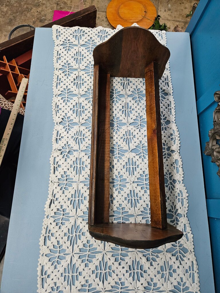 Vintage wood bookrest/bookshelf/book trough